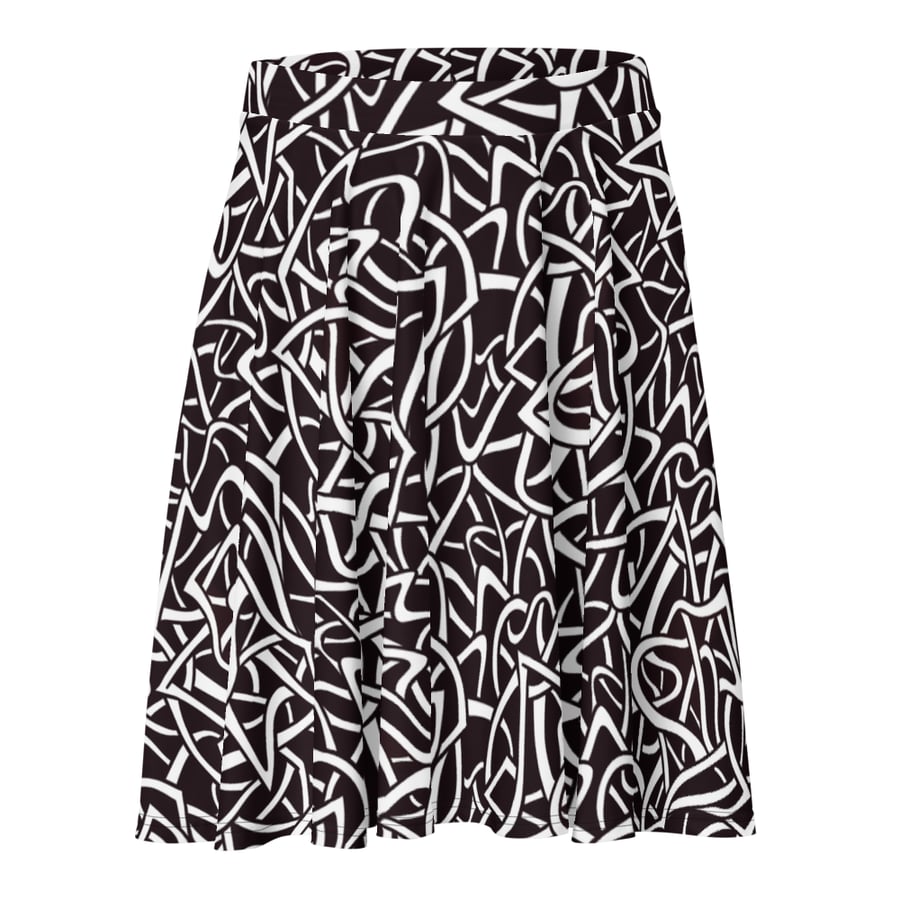 Curve Line Skater Skirt