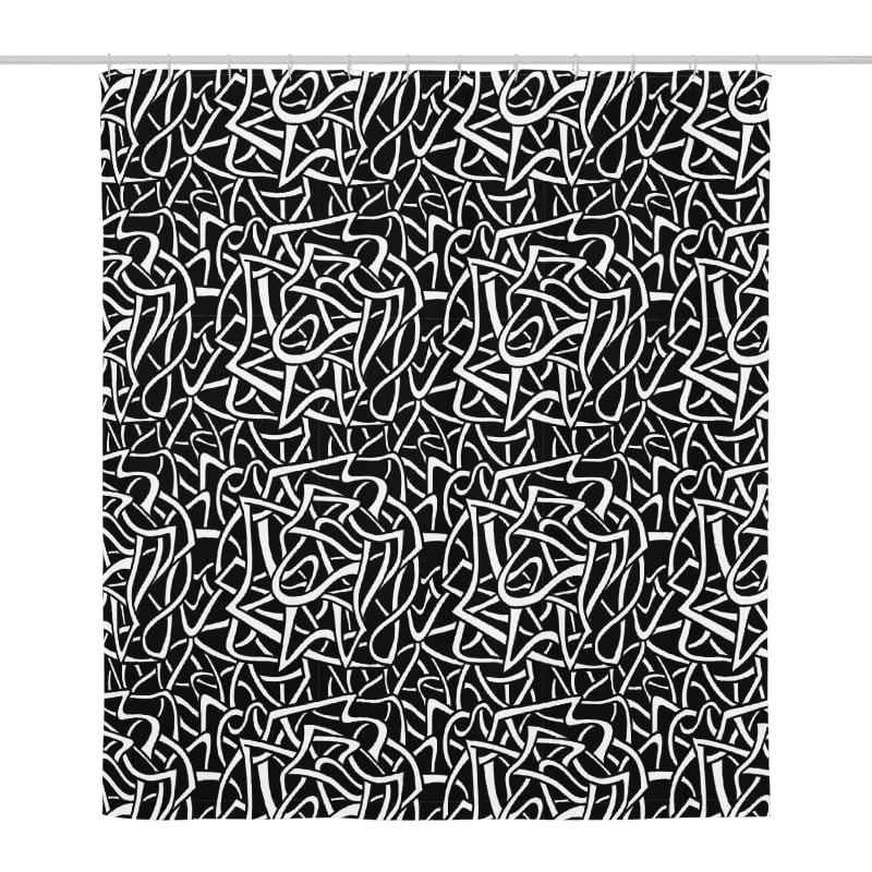 Curve Pattern Shower Curtain