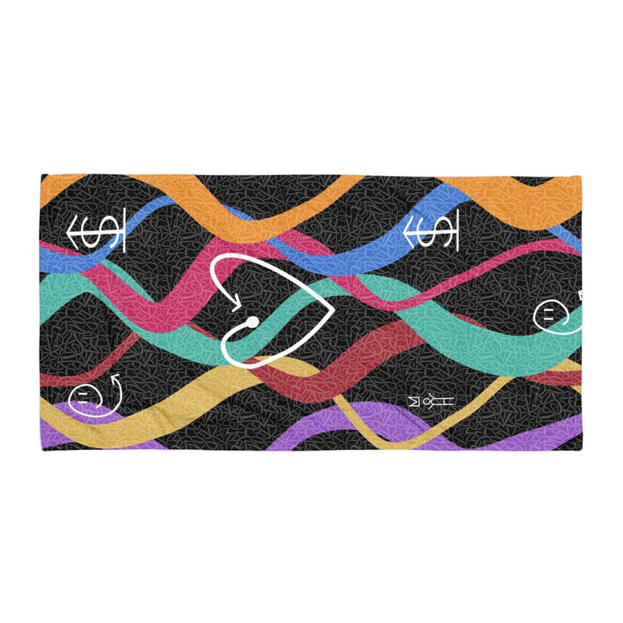 Ribbon Heart Beach Towel