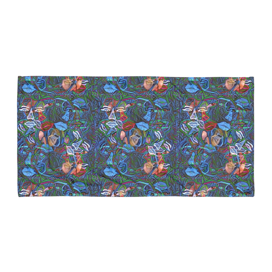 Faces Curve Beach Towel
